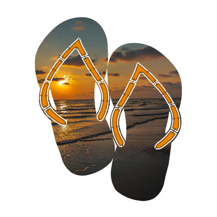 Flip Flop Sunset Coast Metal Wall Art Next Innovations Indigo Pool Patio BBQ