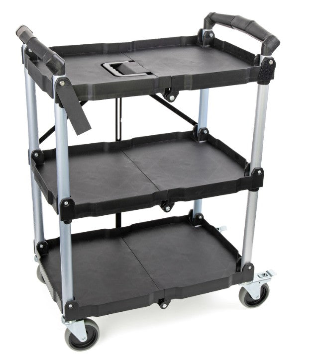 Folding Catering Trolley 3 Tier 45cm x 20cm x 106cm