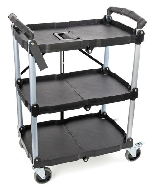 Folding Catering Trolley 3 Tier 45cm x 20cm x 106cm