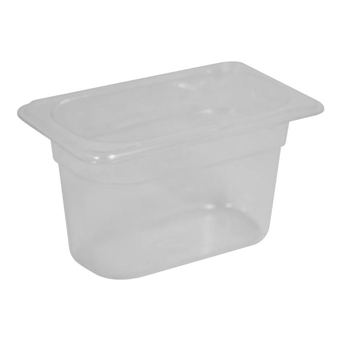 Food Pan Gastronorm Polycarbonate GN 1/9 17.6cm X 10.8cm X 10cm Deep
