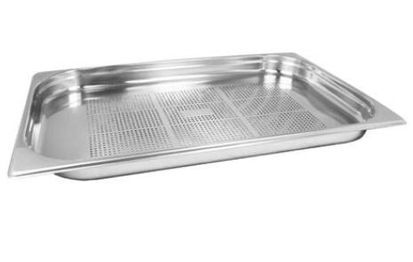 Food Pan Gastronorm S/S Perforated GN1/1 53cm X 32.5cm X 4cm Deep