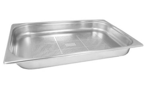 Food Pan Gastronorm S/S Perforated GN1/1 53cm X 32.5cm X 6.5cm Deep