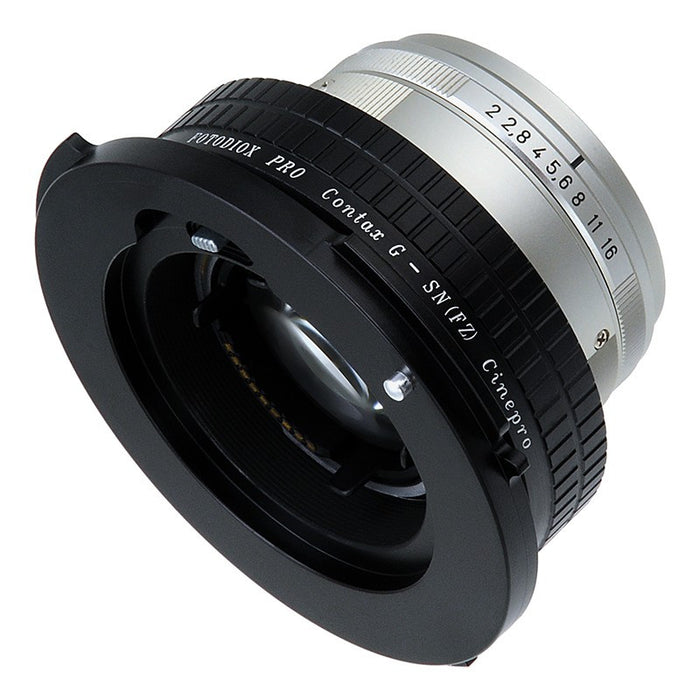 Fotodiox Pro Lens Adapter - Compatible with Select Contax G Rangefinder Lenses to Sony CineAlta FZ-Mount Cameras with Built-in Focus Control Dial