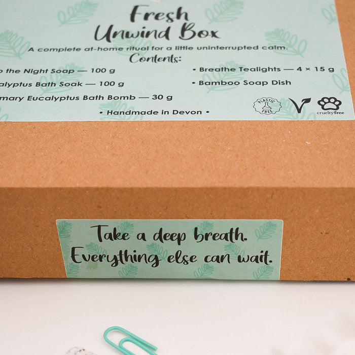 Fresh Unwind Gift Box | Handmade Bath & Body Self Care Gift Set
