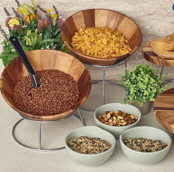 Genware Acacia Wood Bowl 30cm x 10cm
