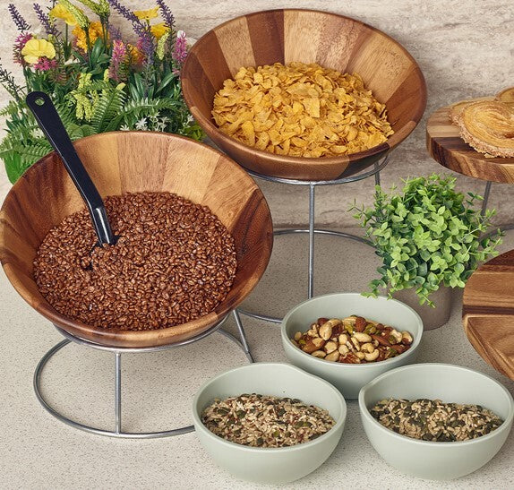 Genware Acacia Wood Bowl 33cm x 12cm