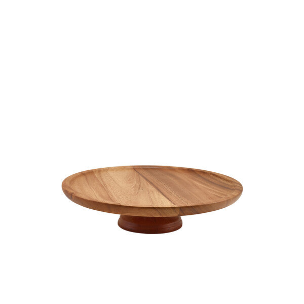 Genware Acacia Wood Cake Stand 33 x 8cm