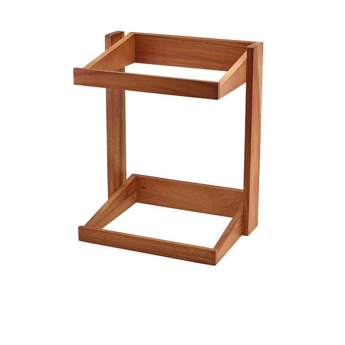 Genware Acacia Wood Crate Stand