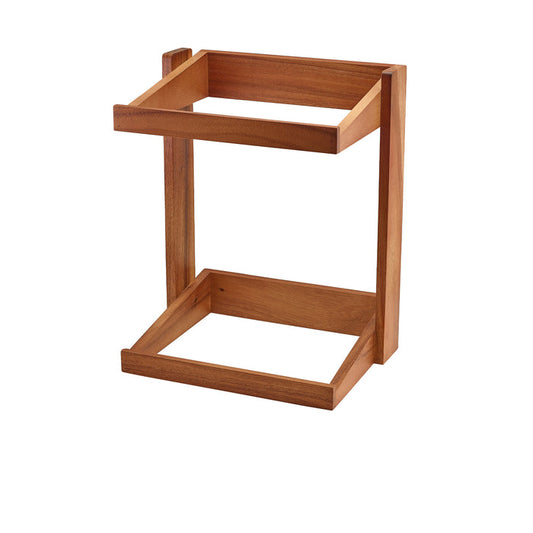 Genware Acacia Wood Crate Stand