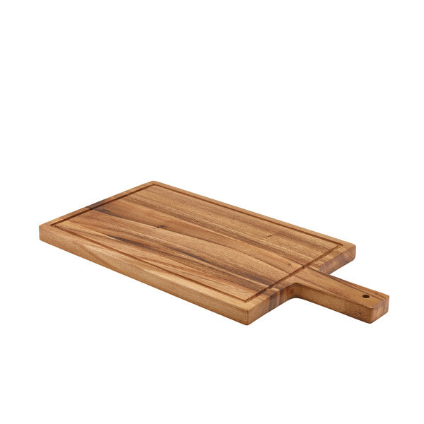 Genware Acacia Wood Handled Serving Board 44 x 22cm