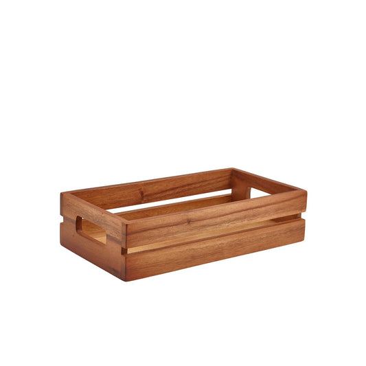 Genware Acacia Wood Low Box/ Riser GN 1/3