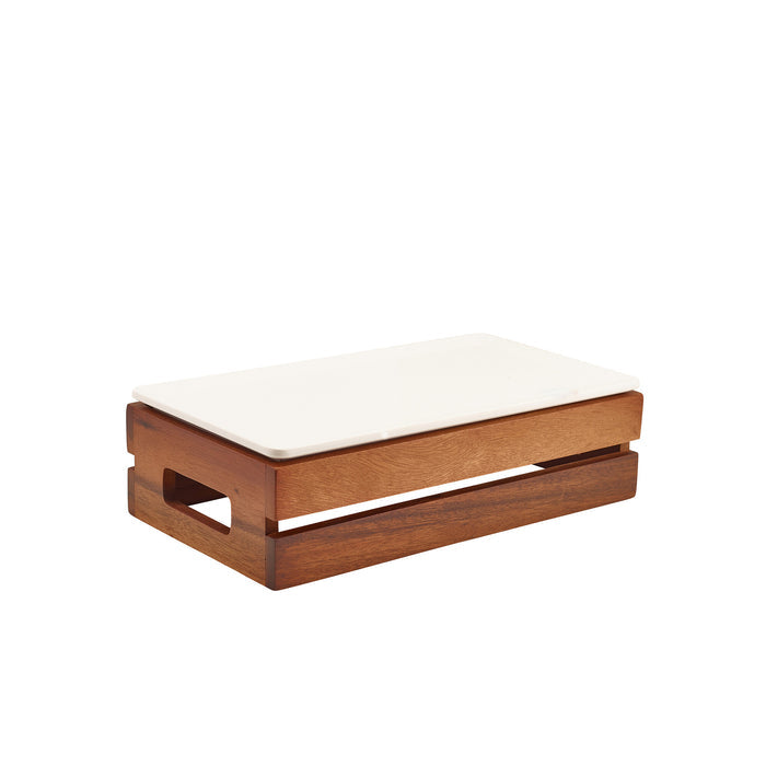 Genware Acacia Wood Low Box/ Riser GN 1/3