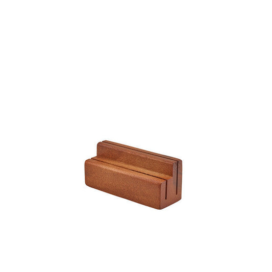 Genware Acacia Wood Menu Stand 2 Slot