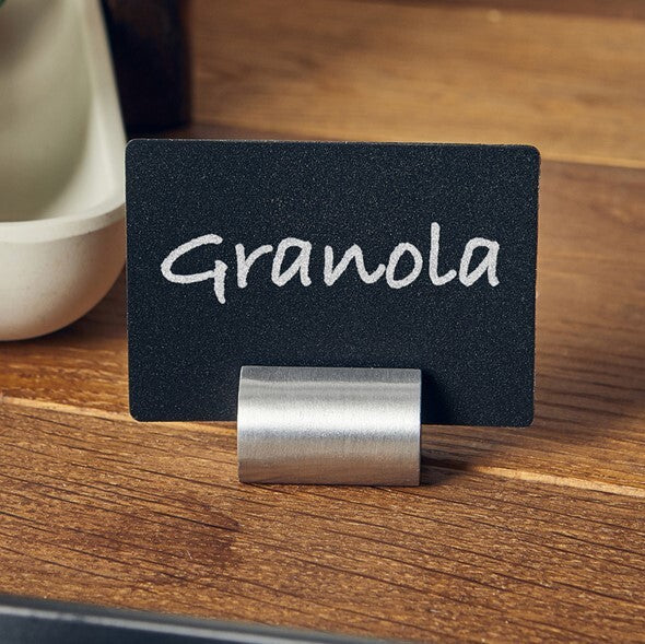 Genware Aluminium Cylindrical Sign Holder (Box Of 12)