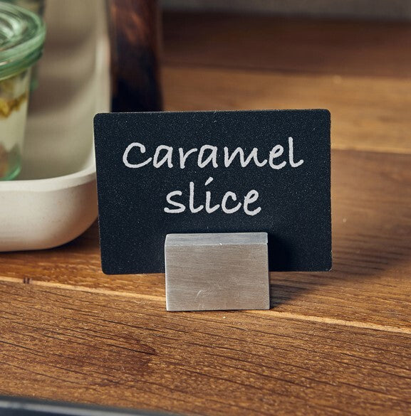 Genware Aluminium Rectangular Sign Holder (Box Of 12)