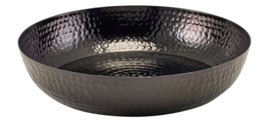 Genware Black Hammered Aluminium Platter, 31 x 7cm (Dia x H)