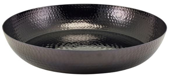 Genware Black Hammered Aluminium Platter, 44 x 7.2cm (Dia x H)