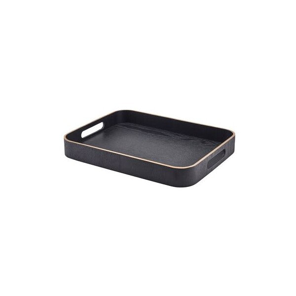 Genware Black Wood Veneer Butlers Tray 35.5 x 28cm