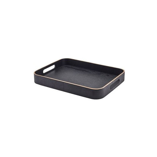 Genware Black Wood Veneer Butlers Tray 35.5 x 28cm