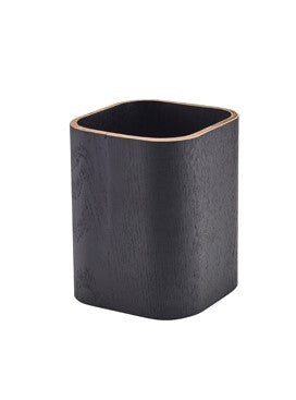 Genware Black Wood Veneer Cutlery Holder