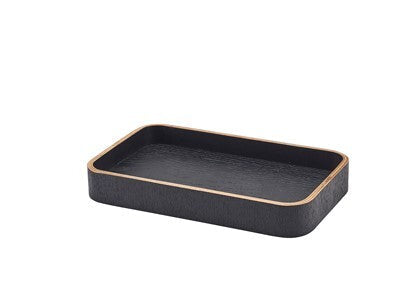 Genware Black Wood Veneer Tray 23 x 13.8cm
