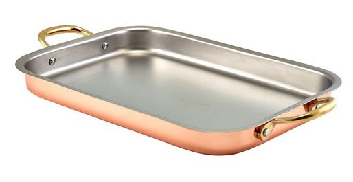 Genware Copper Plated Deep Tray 33 x 23.5cm (Box Of 3)
