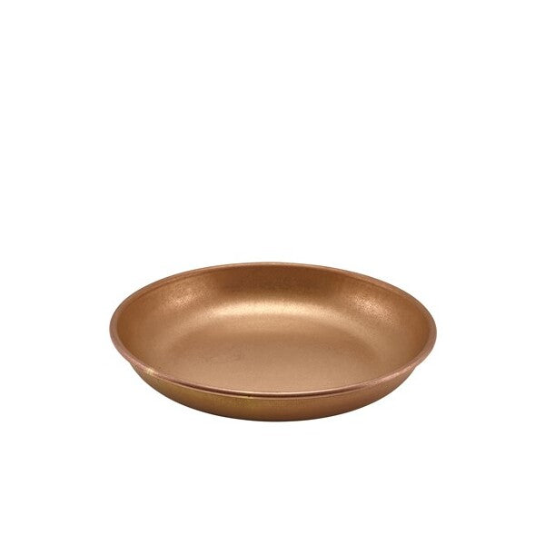 Genware Copper Vintage Steel Coupe Plate 20cm (Box Of 12)