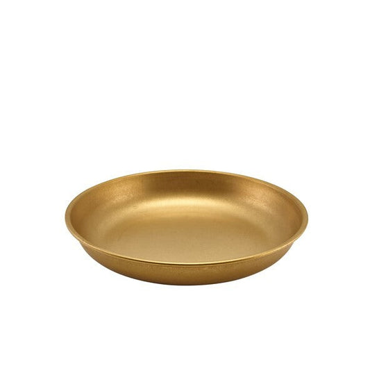 Genware Gold Vintage Steel Coupe Plate 24cm (Box Of 12)