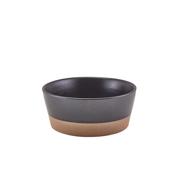 Genware Kava Black Stoneware Bowl 15.5cm (Box Of 6)