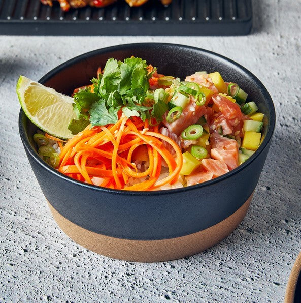 Genware Kava Black Stoneware Bowl 15.5cm (Box Of 6)