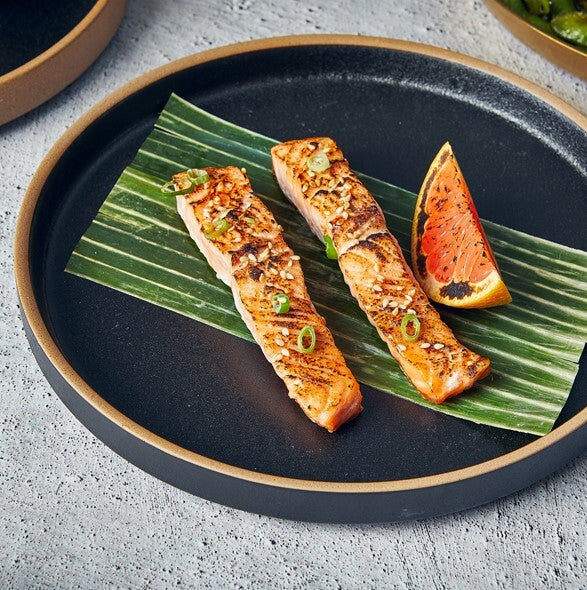 Genware Kava Black Stoneware Presentation Plate 25cm (Box Of 6)