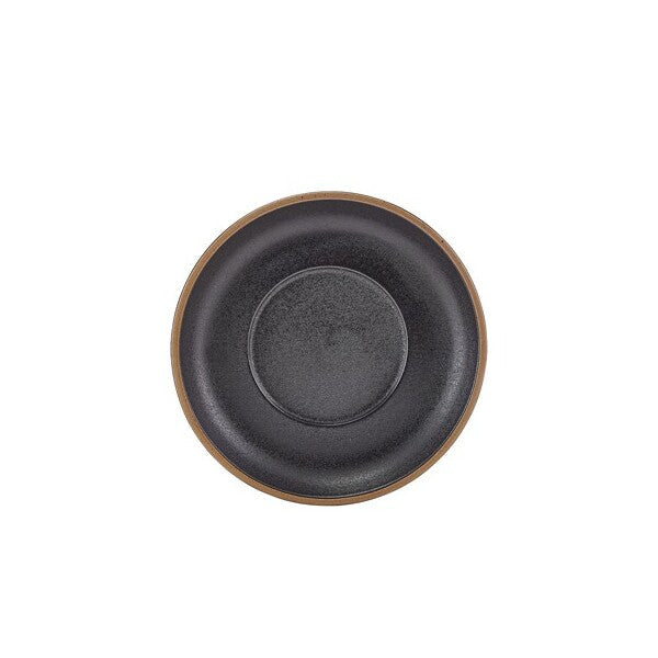 Genware Kava Black Stoneware Saucer 16cm (Box Of 6)