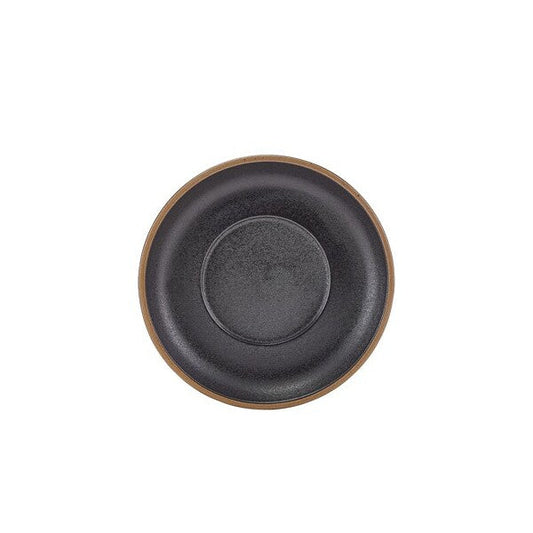 Genware Kava Black Stoneware Saucer 16cm (Box Of 6)