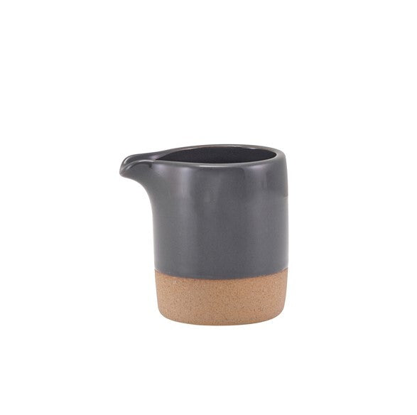 Genware Kava Dark Grey Stoneware Jug 9cl/ 3.2oz (Box Of 12)