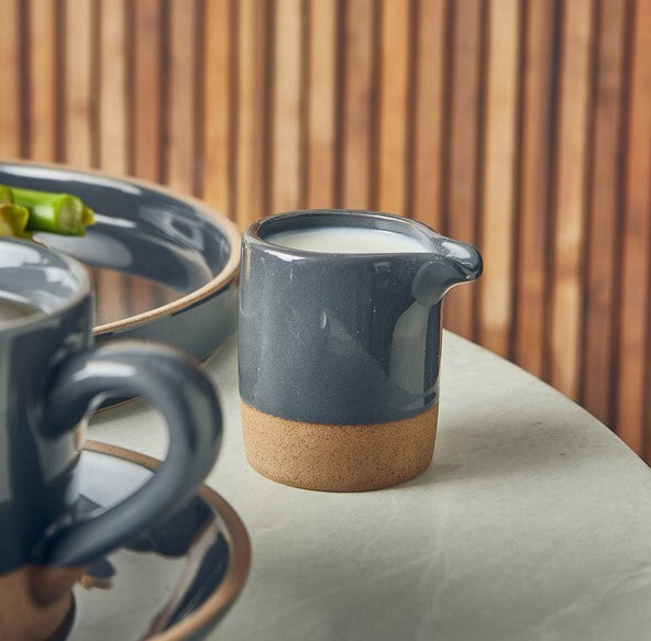 Genware Kava Dark Grey Stoneware Jug 9cl/ 3.2oz (Box Of 12)