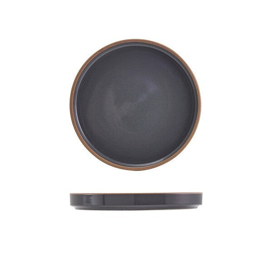 Genware Kava Dark Grey Stoneware Presentation Plate 18cm (Box Of 6)