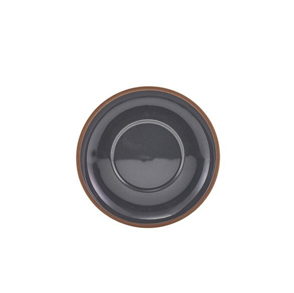 Genware Kava Dark Grey Stoneware Saucer 16cm (Box Of 6)