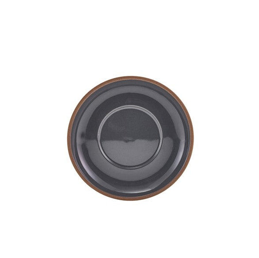 Genware Kava Dark Grey Stoneware Saucer 16cm (Box Of 6)