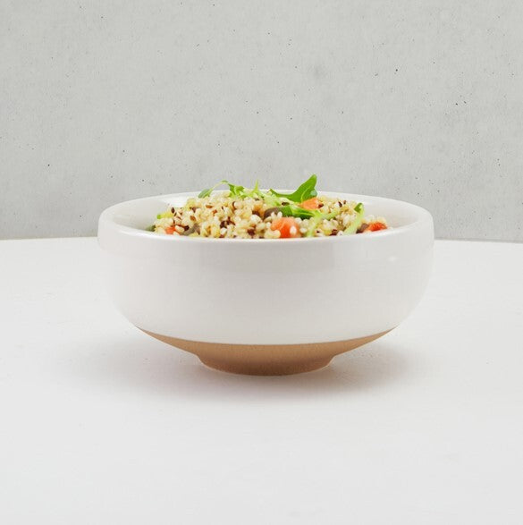 Genware Kava White Stoneware Belly Bowl 11.5cm (Box Of 6)