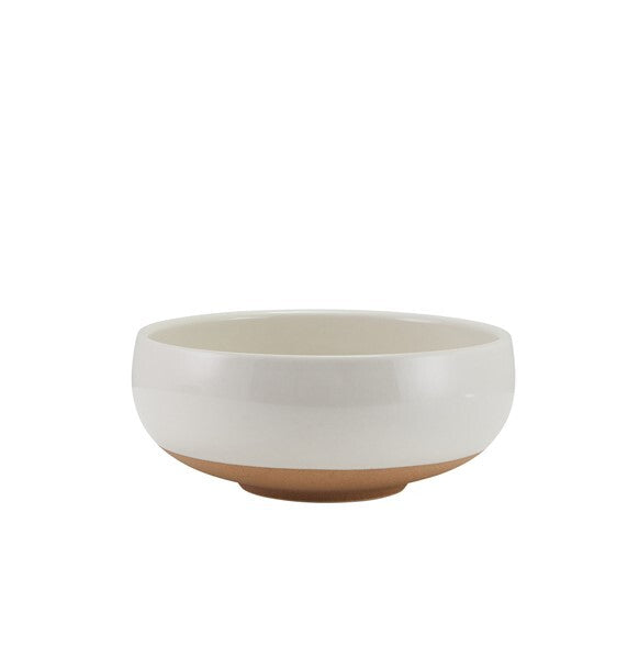 Genware Kava White Stoneware Belly Bowl 14.5cm (Box Of 6)