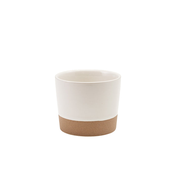 Genware Kava White Stoneware Chip Cup 9 x 7.4cm (Box Of 6)