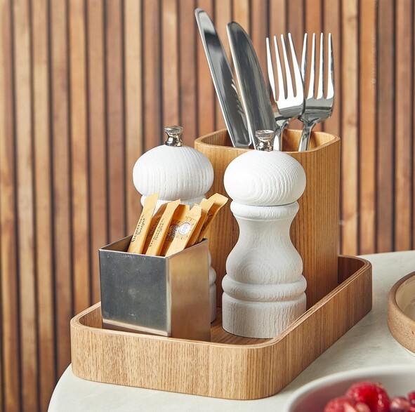 Genware Light Wood Veneer Tray 23 x 13.8cm