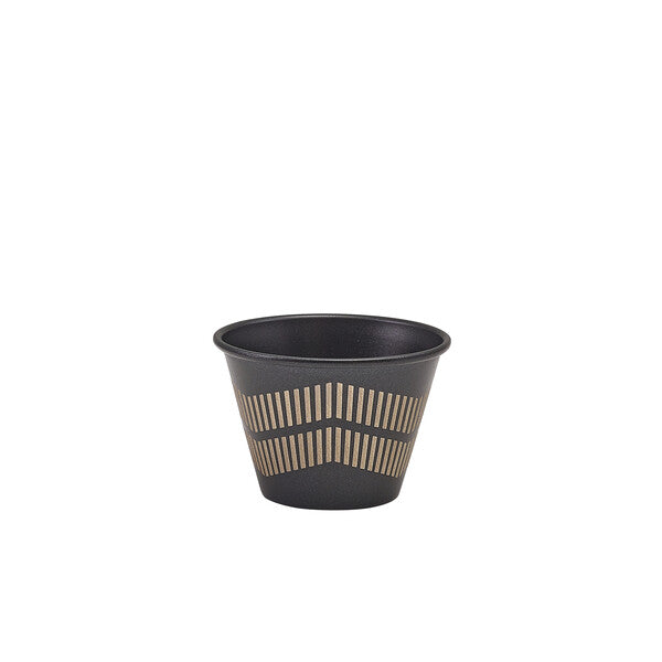 Genware Metallic Black Lined Ramekin 71ml/ 2.5oz (Box Of 24)