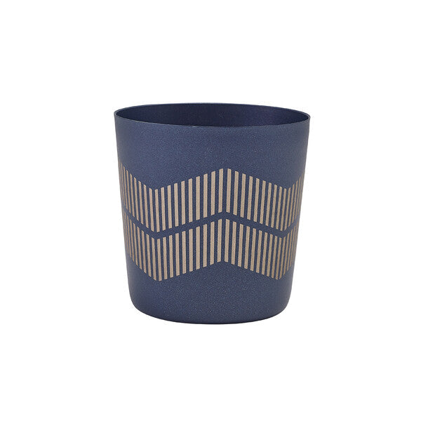 Genware Metallic Blue Lined Serving Cup 8.5 x 8.5cm (Box Of 12)