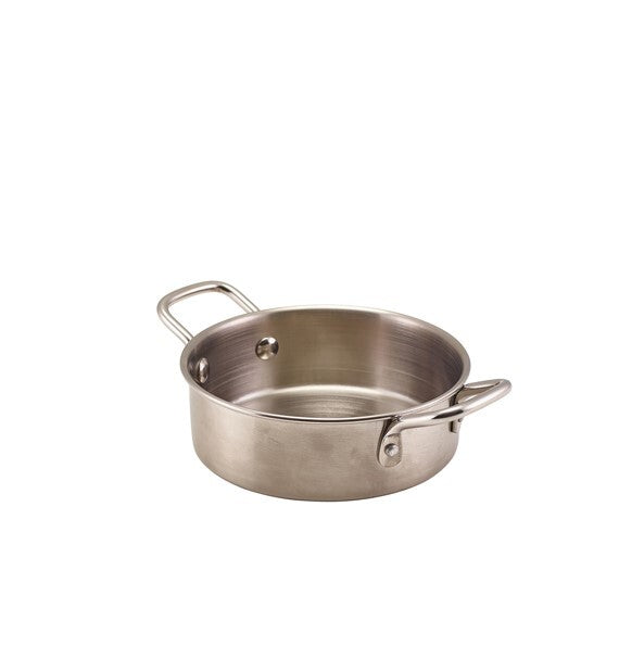 Genware Mini Stainless Steel Casserole Dish 12.8 x 4.2cm (Box Of 12)