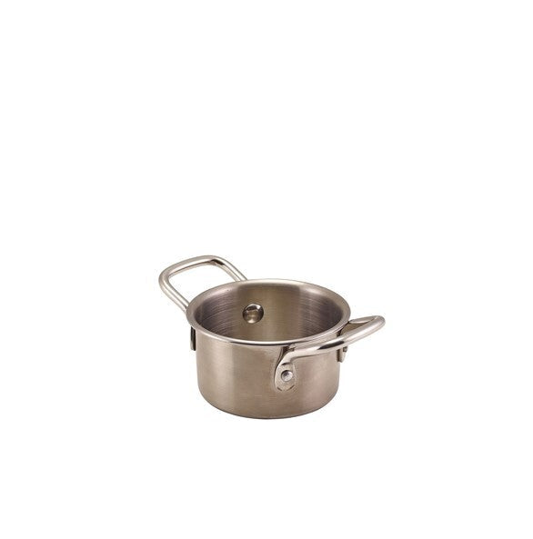 Genware Mini Stainless Steel Casserole Dish 8.6 x 4.7cm (Box Of 12)