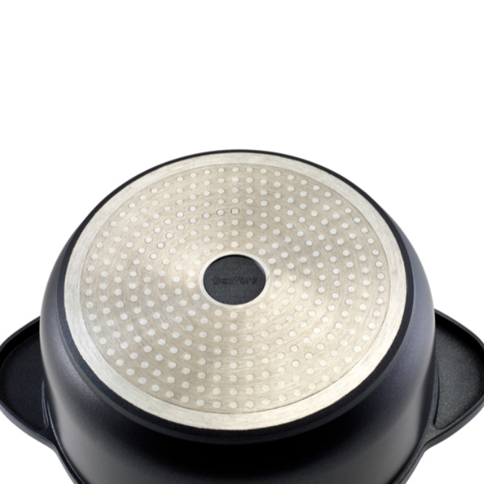 Genware Non-Stick Cast Aluminium Casserole Dish 24cm