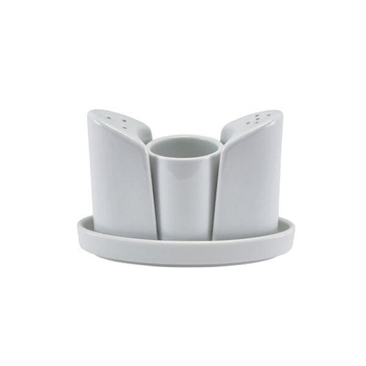 Genware Porcelain 4 Piece Condiment Set 13cm X 9cm (Box Of 6)
