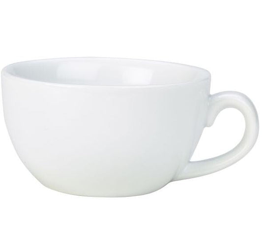 Genware Porcelain Bowl Shaped Cup Medium 25cl / 8.8oz (Box Of 6)