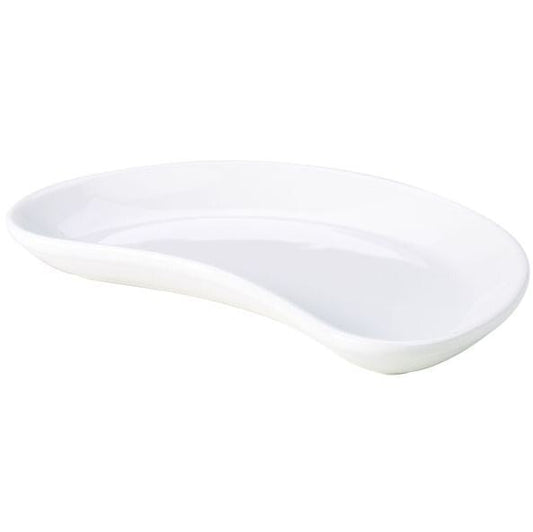 Genware Porcelain Crescent Salad Dish 20cm (Box Of 6)